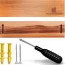 Magnetic Knife Holder  Premium Acacia Wood Knife Storage with Double-Sided Magnetic Strip, Anti-Slip Base  Elegant Countertop & Wall-Mounted Knife Organizer for Kitchen Tools