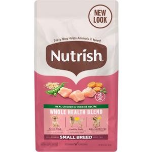 Nutrish Little Bites Small Breed Premium Natural Dry Dog Food, Real Chicken & Veggies Recipe, 6 Pounds (Packaging May Vary), (Rachael Ray Nutrish) BBD: 10/21/2026