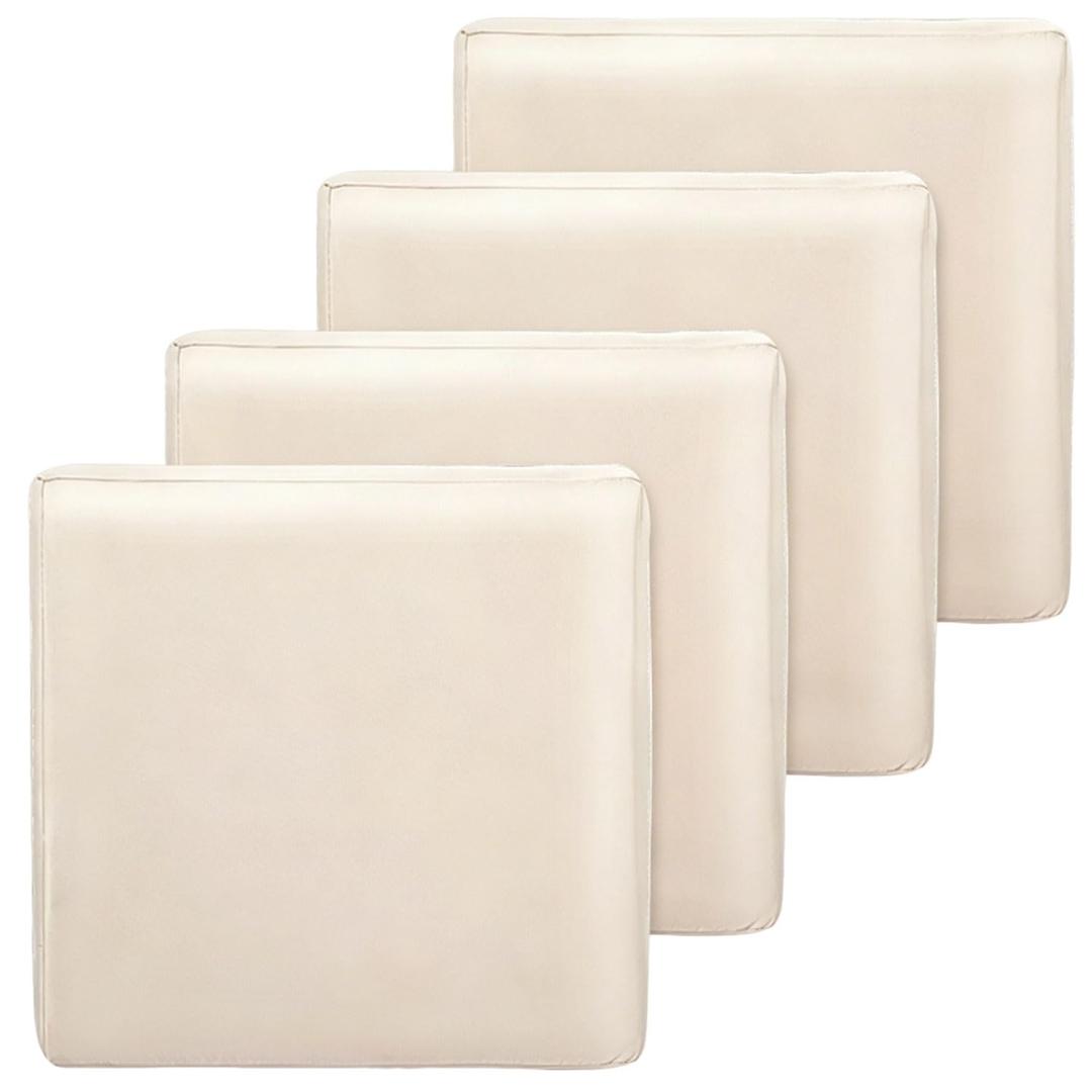 Patio Cushion Covers Only 24x24x4 inch 4 Pack Waterproof Outdoor Cushion Covers Outdoor Seat Cushion Slipcover with Zipper (Khaki)