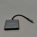 USB C to Dual HDMI Adapter |4K60Hz HDMI Splitter Extended Display for Dual Monitors,100W PD,USB 3.0 Port Converter Compatible with Laptop,Tablet,Graphics Card