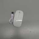 AZMALL LED Bluetooth Wireless Mouse for MacBook Air Mac Pro Laptop Computer iPad, Rechargeable Silent Light-Up Mouse Jiggler Optical Dual Mode BT5.2 & USB-A/USB-C for Students, Kids, Girls, Boys - White