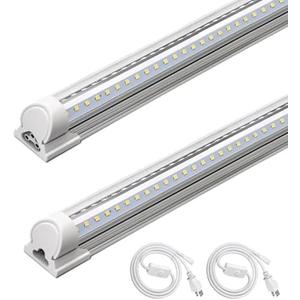 Barrina T8 LED Shop Light 4FT, 40W 5500LM 6500K, Clear Cover, Garage Lights Ceiling, V-Shape LED Light Fixture, Work Shop Lights for Garage, Warehouse, Basement, ETL Listed, 2 Packs