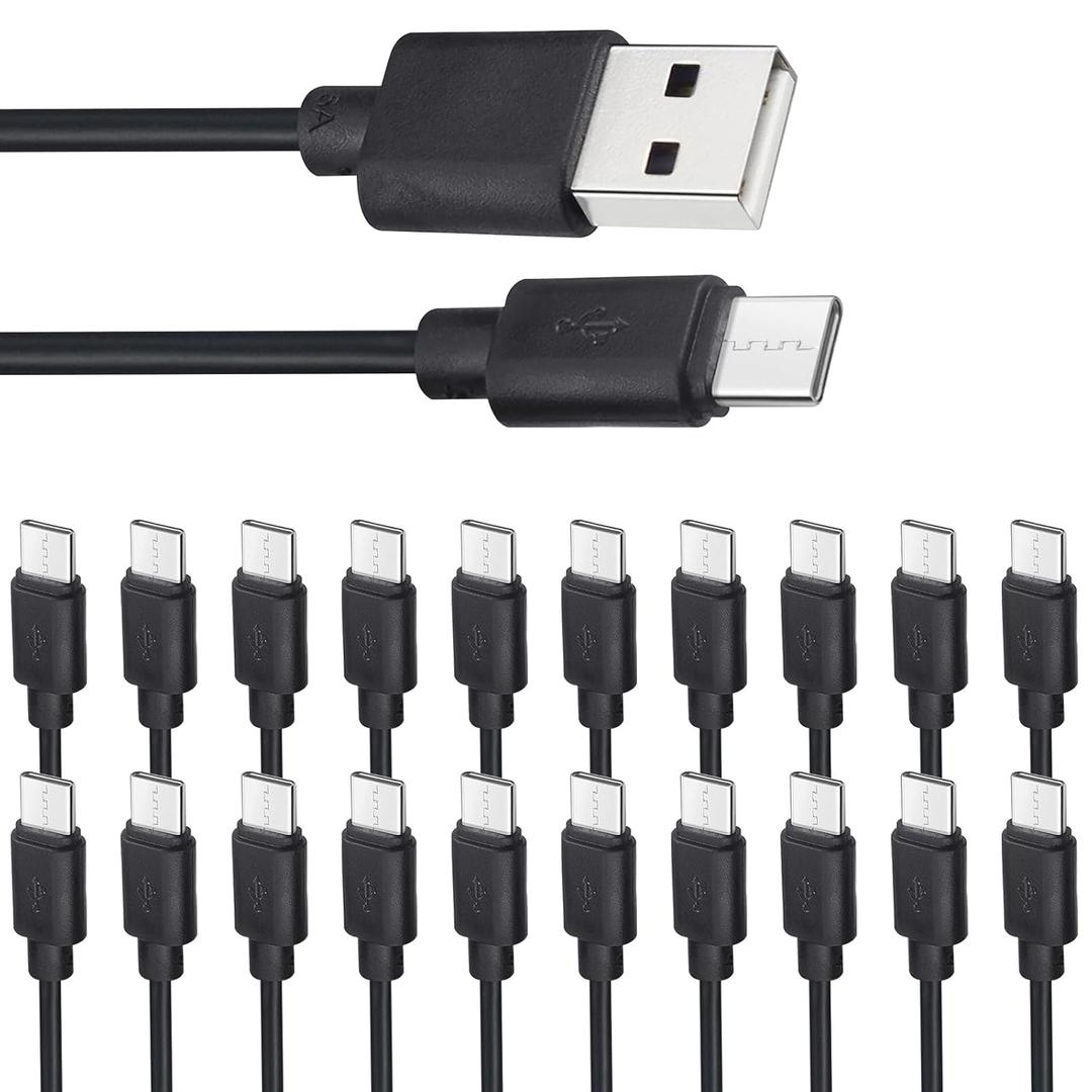 Smays USB C Cable Bulk 20-Pack, Type C Charger Cord 3.3ft Multipack
