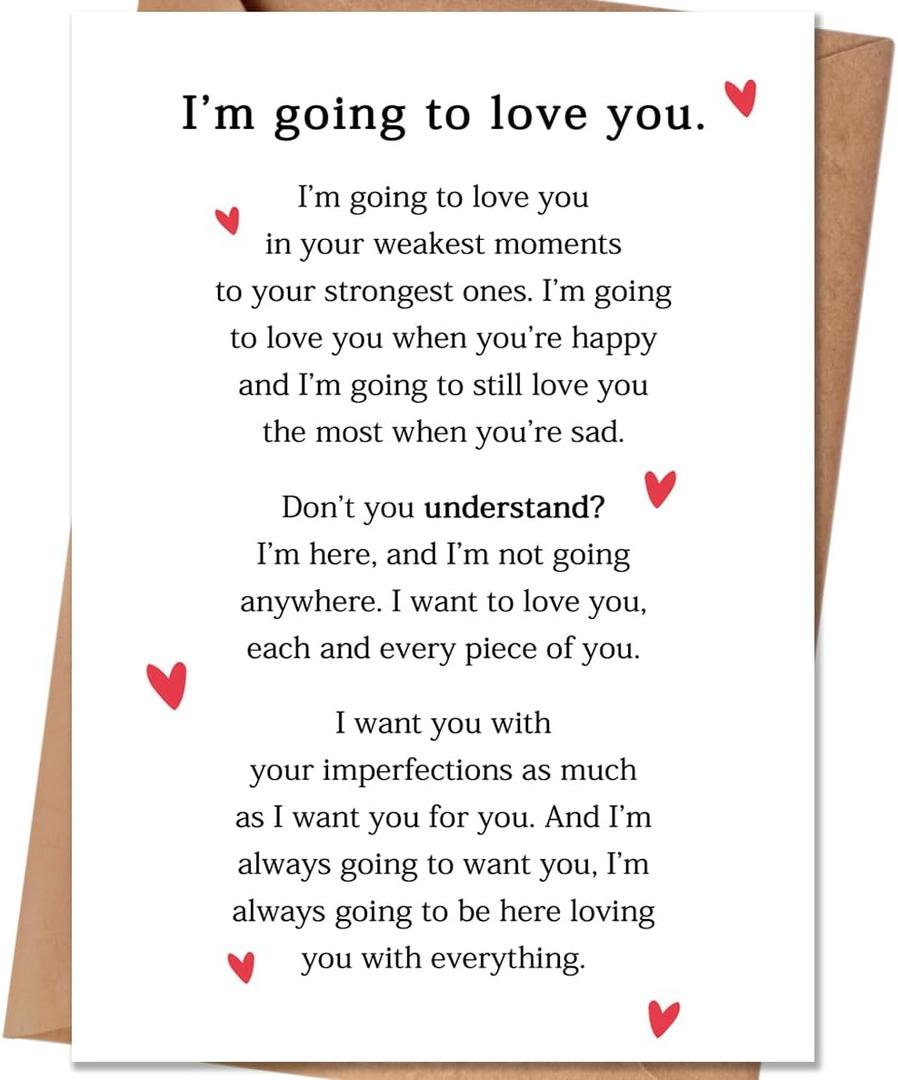 6 x Valentines Day Cards for Him Her, Valentine's Day Card Gifts for Husband Wife Boyfriend Girlfriend BF GF, Valentines Day Gifts (QQ-173)