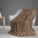 Cheetah Print Blanket Throw for Couch Bed Sofa Living Room, Leopard Print Blanket Flannel Fleece Soft Cozy Lightweight Breathable Durable Home Decor, Gifts for Women Girls 50 x 60 Inches