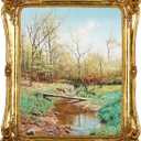 Funly mee Vintage 8x10 Picture Frame Antique Gold Photo Frame for Tabletop & Wall Mounted