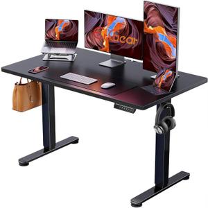 ErGear Height Adjustable Electric Standing Desk, 48 x 24 Inches Sit Stand up Desk, Memory Computer Home Office Desk, Black, 47.2 X 23.6 Inches