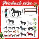 Youyole Horse Christmas Gift Set Xmas Realistic Horse Farm Gift with 18 Horses Figures and Accessories for Xmas Horses Lover Holiday Stocking Stuffers Gifts