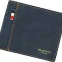 Mens Wallet Bifold Leather Matte Wallet for Men, Thin & Stylish Card Holder with ID Window