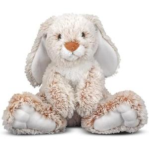 Melissa & Doug Burrow Bunny Stuffed Animal Plushie with Big Feet, Floppy Ears & Fluffy Tail, Adorable Pretend Play Toddler Toys for Girls & Boys 3+