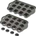 2 Pack Mini Muffin Cheesecake Pan with Removable Bottom, 12 Cavity Nonstick Cupcake Pan Set