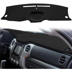 Dash Cover Mat Custom Fit for Toyota Tundra Dashboard Cover Pad Carpet Protector F108(Black)