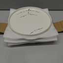 Ceramic Appetizer & Dessert Plates, 8-Inch Round Serving Plates (4-Pack, White Flowers)