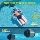 HopeRock Inflatable Motorized Pool Floats for Adults - Rechargeable Pool Lounger with Dual Motors & 2 Storage Compartments, Electric Water Lounger Float, Pool Raft Holds up to250lb, Pool Toys Adults