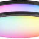 CLOUDY BAY 12 Inch LED Smart Flush Mount Ceiling Light,20W 2700K-6500K,4W RGB Color Compatible with Alexa and Google Home Assistant,Oil Rubbed Bronze