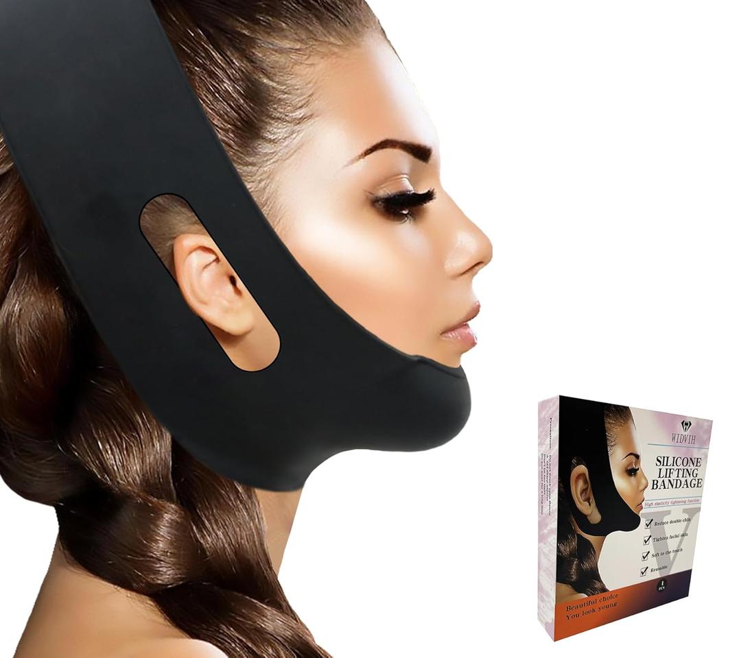WIDVIH Silicone Chin StrapV Line Mask Lifting StrapV Shaped Chin Mask Chin Strap for Women & Men (1PC)