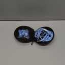 Joymiso Tangle Free Earbuds for Kids Women Small Ears with Case, Comfortable Lightweight in Ear Headphones, Flat Cable Ear Buds Wired Earphones with Mic and Volume Control for Cell Phone Laptop (Blue)