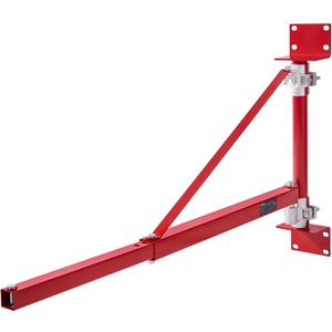 VEVOR Wall Mount Jib Crane, 1320 lbs Max Load Capacity Electric Scaffolding Lift, Electric Hoist Holder Swing Arm with Pole, Steel Hoist Frame, 180 Swivel Scaffold Lifting Arm for Electric Hoist