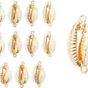 Bright Creations Charms for DIY Jewelry Making, Puka Cowrie Shells (0.7-0.8 In, 12 Pack)
