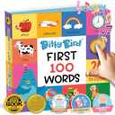 Ditty Bird Talking Books 100 Words | Fun Vocabulary & Speech Learning for Babies | Board Books for Toddlers 1-3 | Children's Interactive Toddler Books with Great Pictures | Sturdy Baby Sound Books