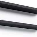 Boswillon Long Floating Shelves, 2 Set Modern Black Wall Shelf for Bedroom, Nursery Book Shelf with Lip, Picture Ledge Shelf for Living Room Bathroom Kitchen - Black, 23.6 In