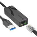 SABRENT USB 3.0 to 2.5 Gigabit Ethernet Adapter  USB-A to 2.5GbE Network Adapter, Aluminum Housing, Plug-and-Play, Backward Compatible with 10/100/1000/2500 Mbps, Bus Powered (NT-UA25)
