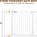 Mumeasy 2.75" Metal Baby Gate Extension, 36" Extra Tall Dog Gate Extender, 36" High, 2.75" Wide Extension