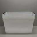 IRIS USA 40 QT Plastic Storage Box with Lid and Latches - 6 Pack - BPA-Free, See-Through Organizing Solution, Durable Nestable Stackable Containers, Secure Pull Handle - Clear