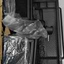 Under Bed Storage with Wheels, Foldable Metal Mesh Underbed Storage Container Bins, Tool-free Assembly Clothes Drawer Organizer,2Pack (Black)