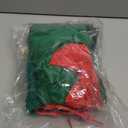 5 Piece Christmas Elf Costume for women Set including Santa Elf Hat, Fairy Elf Ears, Elf Apron, Long Striped Socks, Elf Shoes (5 PCS)