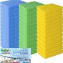 36 Pk Pop-Up Compressed Cellulose Sponges, Heavy Duty Scrub Kitchen Sponge, Clean Tough Messes Without Scratching Eco Friendly Reusable Compostable&Biodegradable 4.6x2.8x0.8Inch