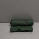 MIULEE Christmas Linen Cafe Curtains 36 Inch Length for Kitchen Bathroom Over Sink 2 Panels, Farmhouse Rod Pocket Short Semi Sheer Light Filtering Tier Curtains for Small Half Window, Emerald Green