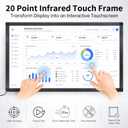 32 Inch 20 Points Infrared Touch Frame, Interactive USB Interface IR Touch Screen Overlay Use, Driver Free Intelligent, Suitable for Digital Signage
