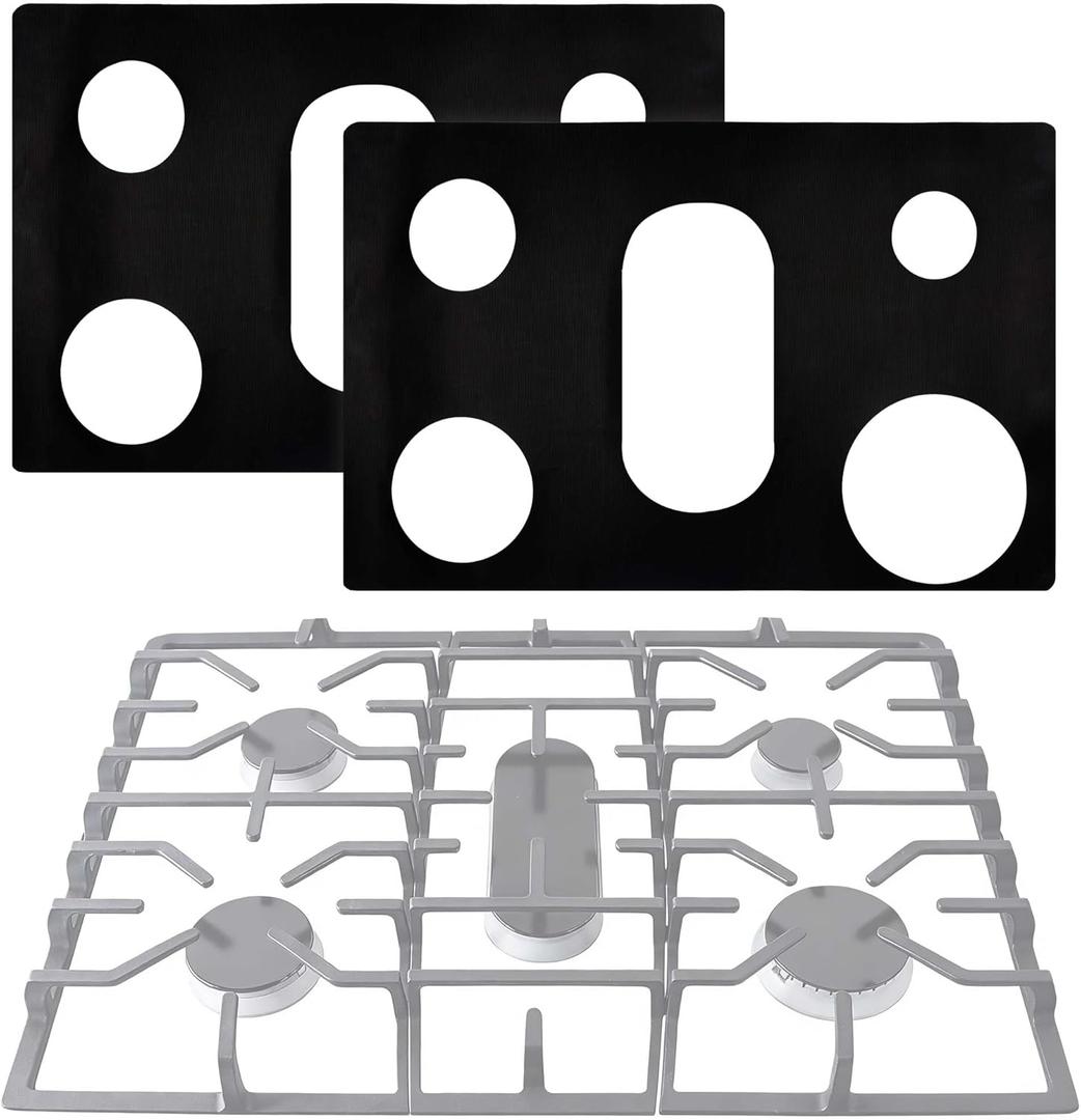 2Pcs Stovetop Protector Liner for Samsung 30 Inch Gas Stove | Compatible with Models NX60A6111/NX60A6311/NX60A6511/NX60A6611/NX60A6711/NX60A67510.4MM Thickness Reusable Stove Burner Covers