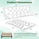 Porch Swing Cushions, 60x40 Inch Outdoor Bench Cushion, Waterproof Swing Cushions for Outdoor Furniture, 3 Seater Patio Seat Cushion with Backrest for Loveseat, Settee, Beige