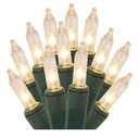 Clear Christmas String Lights, 100 Count, Incandescent Mini Christmas Lights, Connectable Xmas Tree Light for Indoor Outdoor Garland Birthday Holiday Wedding Festival Party