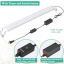 HITOP Full Spectrum LED Aquarium Light  24-32" Classic Fish Tank Light with Timer, Aquarium Plant Light with Stable Extendable Brackets (24-32in)