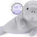 Heatable & Coolable Manatee Plush, Microwavable Stuffed Animal Heating Pad for Soothing & Relaxation, Lavender Scented Stress Relief Toy, Manatee Gifts for Kids, Cuddleable Stuffed Animal