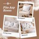 Native Fab Square Throw Pillow Inserts, Pack of 2, 12x12 Inches, White Polyester, Fluffy Decorative Cushion Fillers for Couch, Sofa, Bed, Chair, Home Décor, Back Support & Everyday Comfort