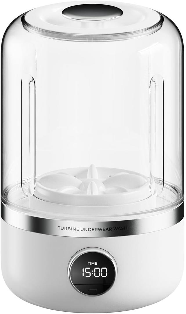 Mini portable washing machine, 1.2L small washing machine, can be used for underwear, socks, saliva towels, suitable for apartments, hotels, and travel.