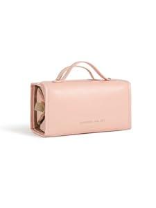 YDR Travel Makeup Bag,Capacity Cosmetic Bag for Women Portable Pouch Case Toiletry Bag 4-in-1 Roll-Up Makeup Bag Storage Organizer With 4 Detachable Removable (4 separate-Brown)