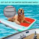 Inflatable Dock, Load-Bearing 200 pounds, Dog pet ramp, Suitable for Swimming Pools, Boat Docks, Lakes, Beach use Water Sports Platform.