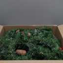 9 Feet Pre-Lit Christmas Garland, Mixed Pine Decorated with Frosted Berries, Pinecones, 70 Lights Plug in, for Mantle Staircase Indoor and Outdoor (Green White)