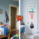 Basketball Hamper Toy for Kids  Fun Over-the-Door Laundry Hoop with Ball  Build Good Habits Early & Keep the Floor Tidy(Green)