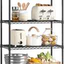 5-Tier 1010LBS Adjustable Narrow Storage Shelves, for Kitchen, 13.6"D x 21.5"W x 59.4"H