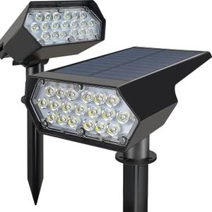 Solar Spot Lights Outdoor - 2PCS Solar Spotlights Outdoor Waterproof IP65, Solar Spot Lights Outdoor Waterproof