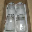 4 Pack 34oz Food Storage Jars with Airtight Lids, Preserving Seal Wire Clip Fastening Glass Containers, Canisters for Kitchen Organization, Flour, Cereal, Pasta, Sugar, Beans, Pickling Jars(34 Oz*4)