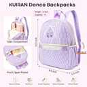 KUIRAN Dance Backpack for Girls, 7L Cute Small Mini Dance Bag for Dancer Lightweight Gym Sport Weekender Ballet Travel Bag – Purple