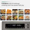 VAL CUCINA Infrared Heating Air Fryer Toaster Oven, Extra Large Countertop Convection Oven 10-in-1 Combo, 6-Slice Toast, Enamel Baking Pan Easy Clean with Recipe Book, Black Matte Stainless Steel, 16.7"D x 16.1"W x 13"H