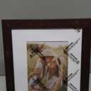 Momentworth 8x10 Picture Frame with Mat for 5x7 Set of 4, Walnut Wood Grain 8 x 10 Dark Brown Gallery Wall Picture Frames for Tabletop or Wall Mounting(4 Pack, Walnut)